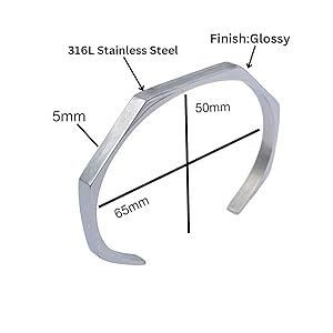 Hexgon Steel handCuff for Men........ sleek and stylish