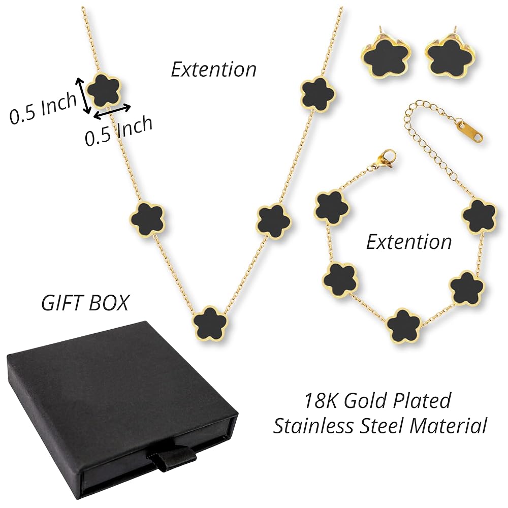 Four-leaf clover motif 3 pcs amazing deal