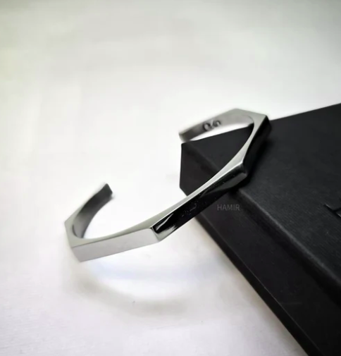 Hexgon Steel handCuff for Men........ sleek and stylish